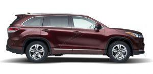 Молдинги на двери хромированные для TOYOTA HIGHLANDER 2014-